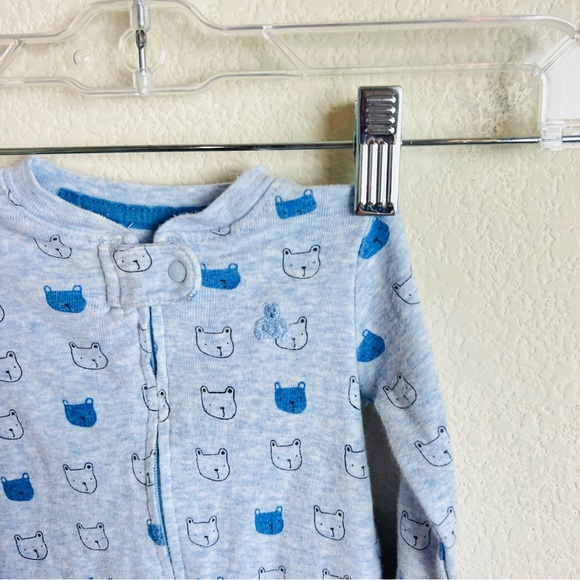 GAP Baby Blue Bear Zip Footsie Onesie Zip Up Outfit - Picture 4 of 16